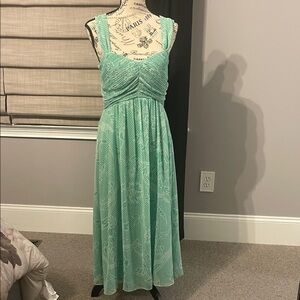 White House Black Market Strapless Mint Green Dress